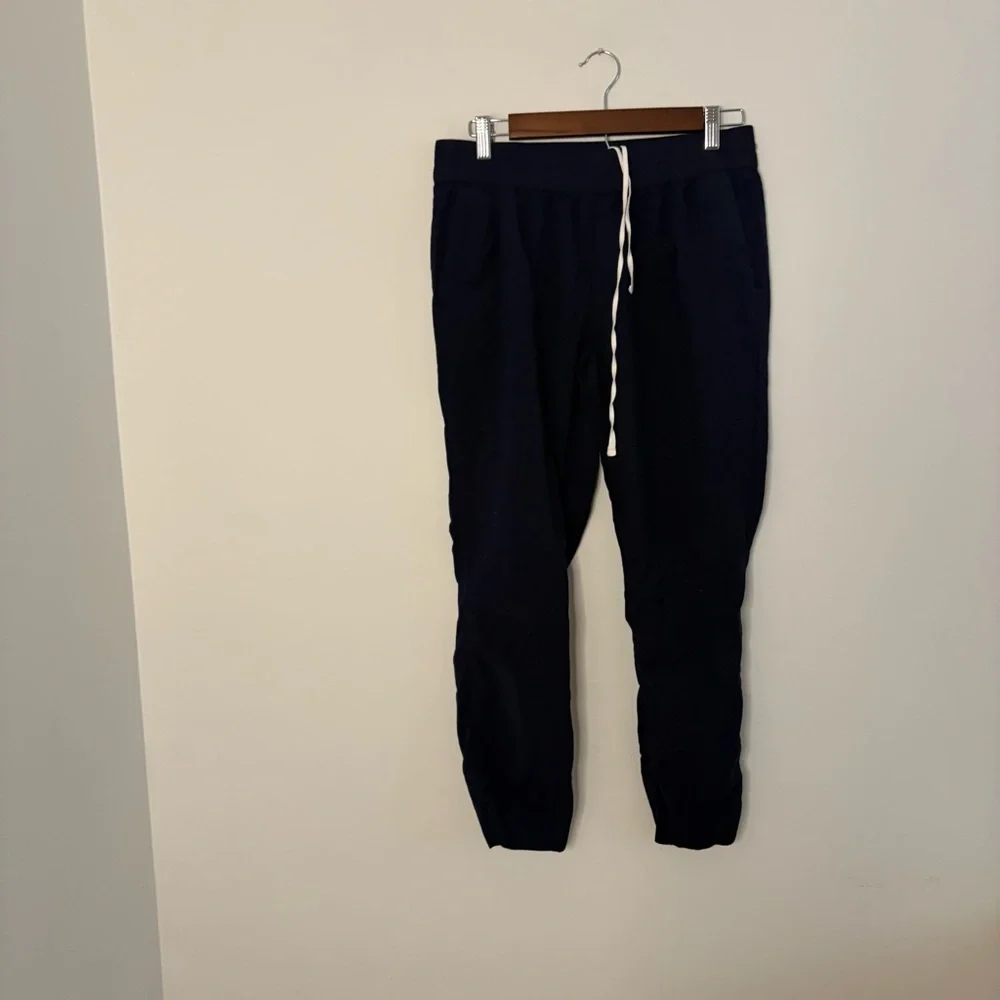 J Crew Women’s Jogger Casual Pants 10 Wool Viscose Cozy Navy Blue Travel
